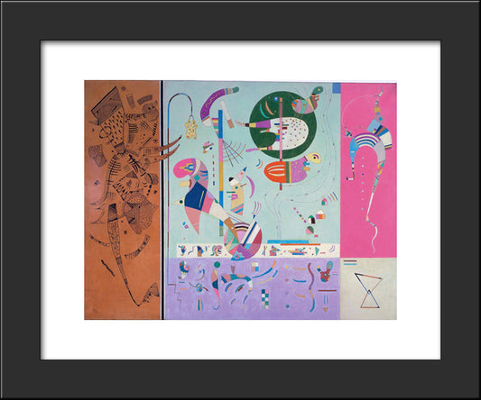 Various Parts 20x24 Black Modern Wood Framed Art Print Poster by Kandinsky, Wassily