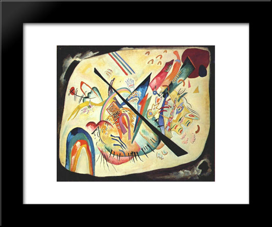 White Oval 20x24 Black Modern Wood Framed Art Print Poster by Kandinsky, Wassily