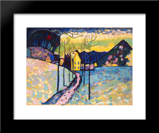 Winter Landscape 20x24 Black Modern Wood Framed Art Print Poster by Kandinsky, Wassily