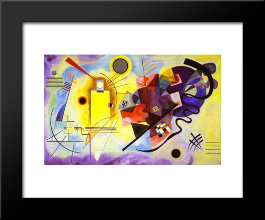 Yellow-Red-Blue 20x24 Black Modern Wood Framed Art Print Poster by Kandinsky, Wassily