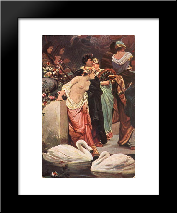 A Roman Bacchanal (Detail) 20x24 Black Modern Wood Framed Art Print Poster by Kotarbinski, Wilhelm