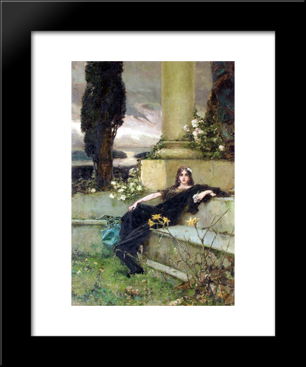 Afternoon Silence 20x24 Black Modern Wood Framed Art Print Poster by Kotarbinski, Wilhelm