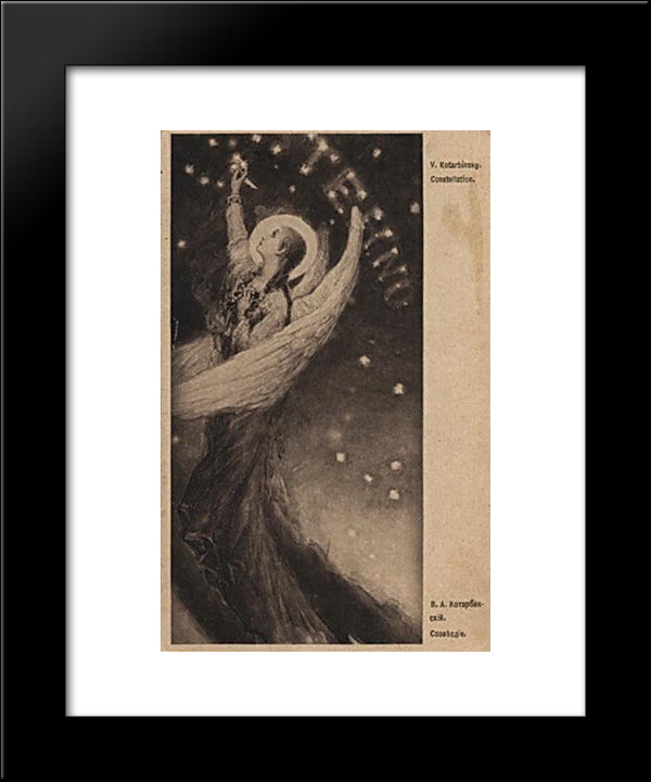 Constellation 20x24 Black Modern Wood Framed Art Print Poster by Kotarbinski, Wilhelm