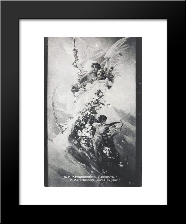 Dawn 20x24 Black Modern Wood Framed Art Print Poster by Kotarbinski, Wilhelm