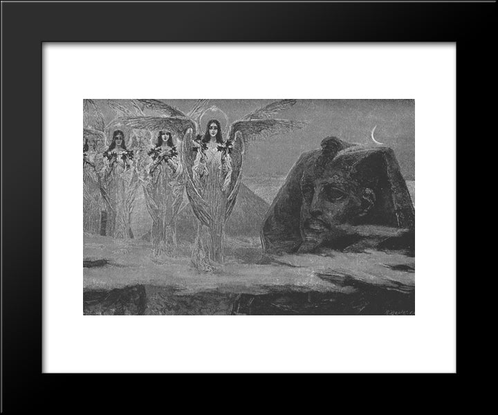 Egypt Receives The Light 20x24 Black Modern Wood Framed Art Print Poster by Kotarbinski, Wilhelm