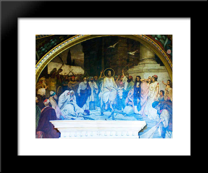 Entry Into Jerusalem 20x24 Black Modern Wood Framed Art Print Poster by Kotarbinski, Wilhelm