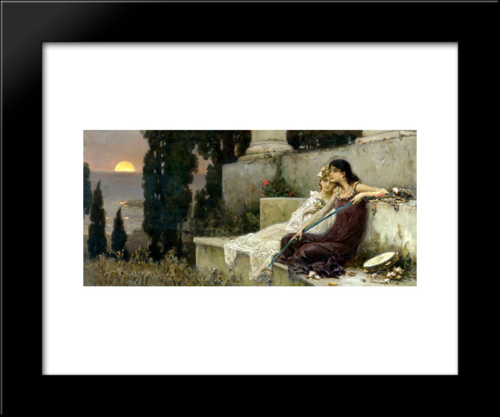 Evening Silence 20x24 Black Modern Wood Framed Art Print Poster by Kotarbinski, Wilhelm