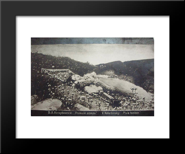 Fallen Rain 20x24 Black Modern Wood Framed Art Print Poster by Kotarbinski, Wilhelm