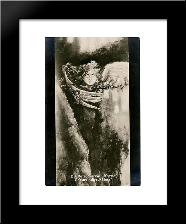 Gorgon 20x24 Black Modern Wood Framed Art Print Poster by Kotarbinski, Wilhelm