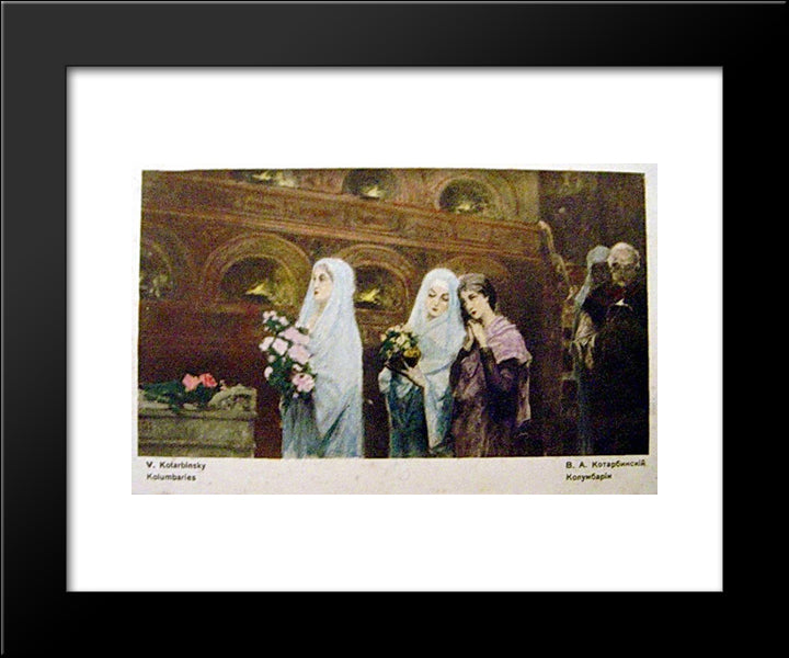 Kolumbaries 20x24 Black Modern Wood Framed Art Print Poster by Kotarbinski, Wilhelm