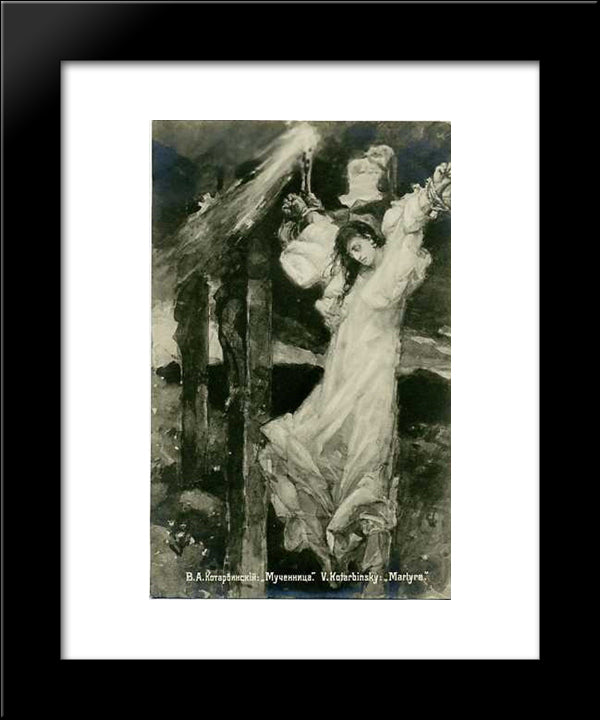Martyr 20x24 Black Modern Wood Framed Art Print Poster by Kotarbinski, Wilhelm