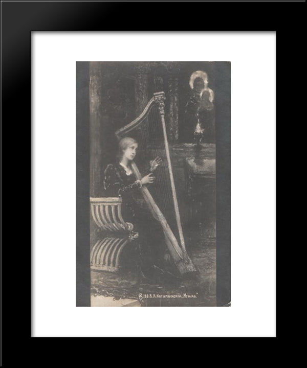 Music 20x24 Black Modern Wood Framed Art Print Poster by Kotarbinski, Wilhelm