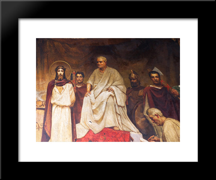 Pilate'S Court 20x24 Black Modern Wood Framed Art Print Poster by Kotarbinski, Wilhelm
