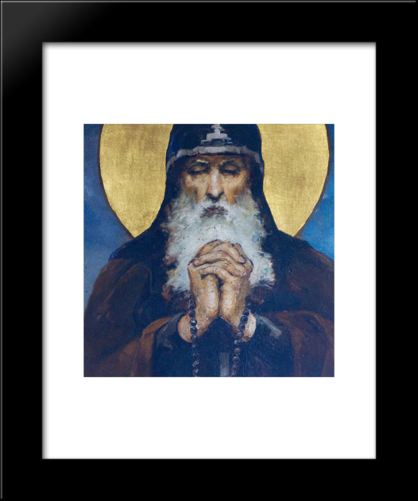 St. Pafnuty 20x24 Black Modern Wood Framed Art Print Poster by Kotarbinski, Wilhelm
