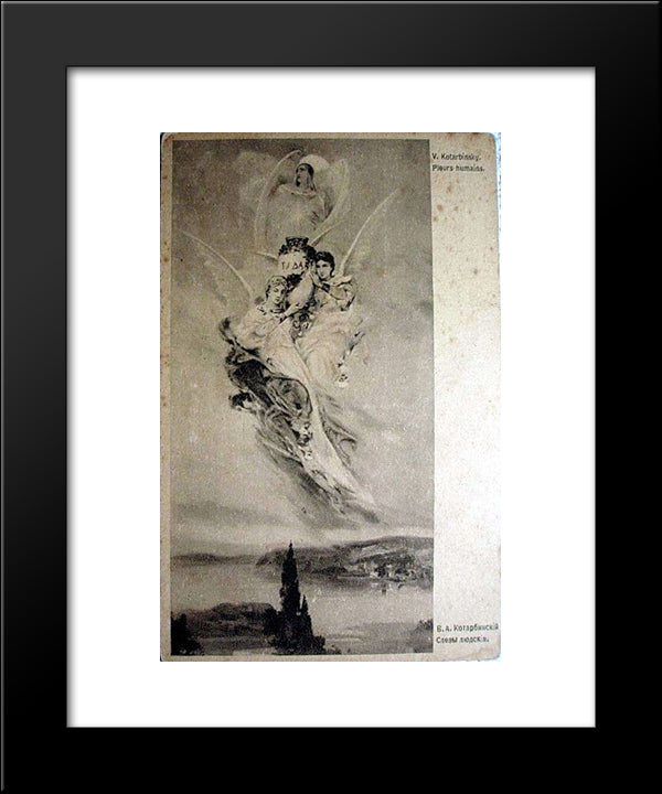 Tears Of The Human 20x24 Black Modern Wood Framed Art Print Poster by Kotarbinski, Wilhelm