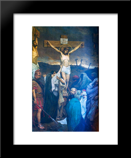 The Crucifixion Of Jesus Christ 20x24 Black Modern Wood Framed Art Print Poster by Kotarbinski, Wilhelm