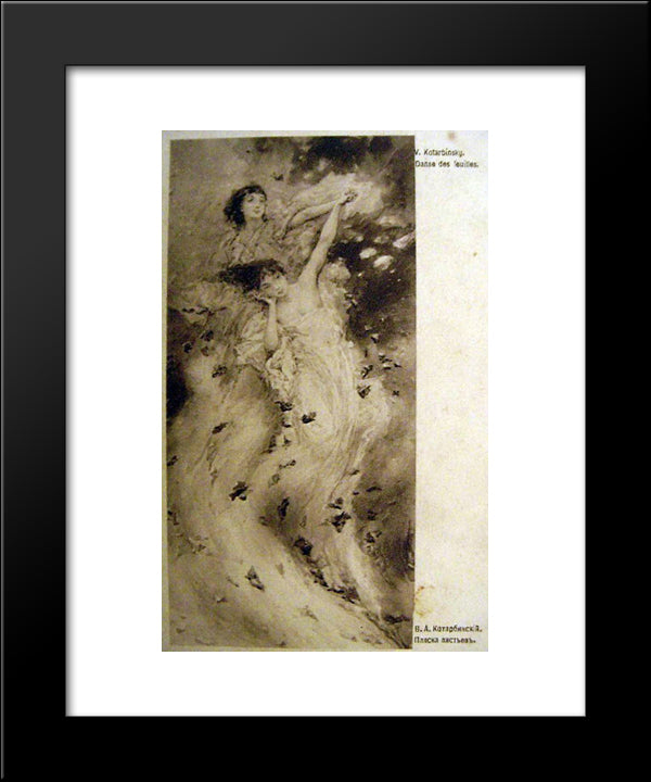 The Dance Of The Leaves 20x24 Black Modern Wood Framed Art Print Poster by Kotarbinski, Wilhelm