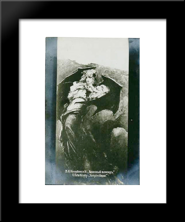 The Wounded Vampire 20x24 Black Modern Wood Framed Art Print Poster by Kotarbinski, Wilhelm