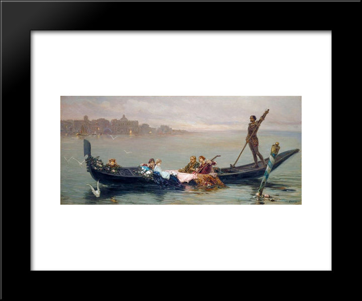 Venetian Serenade 20x24 Black Modern Wood Framed Art Print Poster by Kotarbinski, Wilhelm