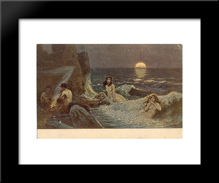 Wave 20x24 Black Modern Wood Framed Art Print Poster by Kotarbinski, Wilhelm
