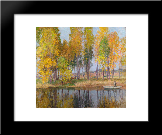 Autumn Festival 20x24 Black Modern Wood Framed Art Print Poster by Metcalf, Willard
