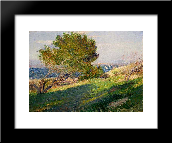 Coast Of Brittany 20x24 Black Modern Wood Framed Art Print Poster by Metcalf, Willard