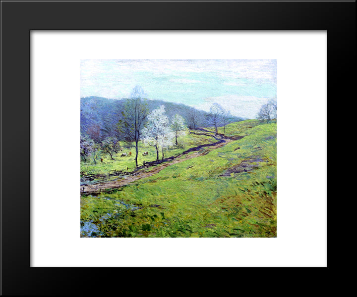 May Afternoon 20x24 Black Modern Wood Framed Art Print Poster by Metcalf, Willard