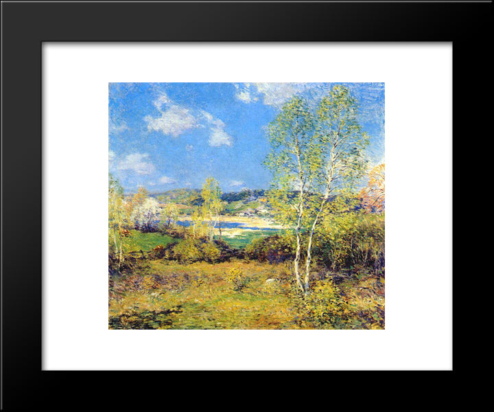 Maytime 20x24 Black Modern Wood Framed Art Print Poster by Metcalf, Willard