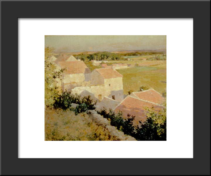 Midsummer Twilight 20x24 Black Modern Wood Framed Art Print Poster by Metcalf, Willard