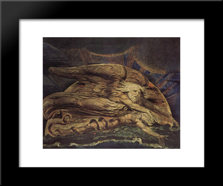 And Elohim Created Adam 20x24 Black Modern Wood Framed Art Print Poster by Blake, William