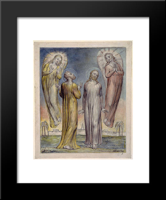 Andrew, Simon Peter Searching For Christ 20x24 Black Modern Wood Framed Art Print Poster by Blake, William