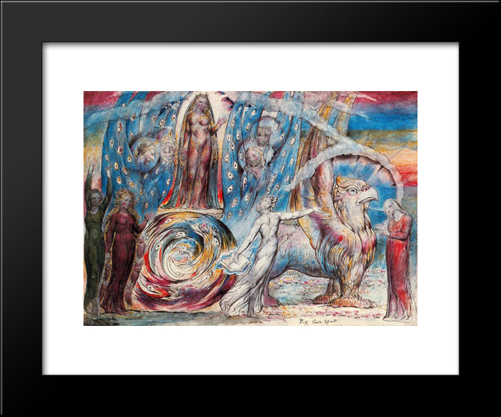 Beatrice 20x24 Black Modern Wood Framed Art Print Poster by Blake, William