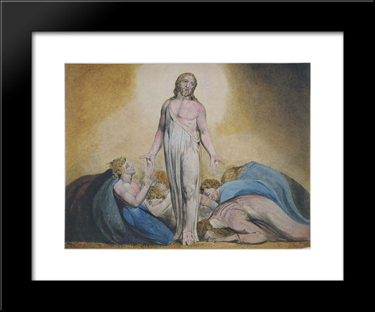 Christ Appearing To His Disciples After The Resurrection 20x24 Black Modern Wood Framed Art Print Poster by Blake, William