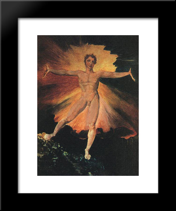 Glad Day Or The Dance Of Albion 20x24 Black Modern Wood Framed Art Print Poster by Blake, William