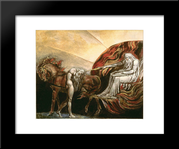 God Judging Adam 20x24 Black Modern Wood Framed Art Print Poster by Blake, William