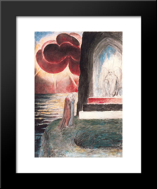 Illustration To Dante'S Divine Comedy, Purgatory 20x24 Black Modern Wood Framed Art Print Poster by Blake, William