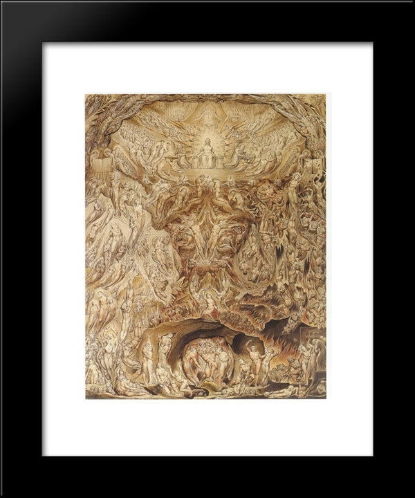 Last Judgement 20x24 Black Modern Wood Framed Art Print Poster by Blake, William