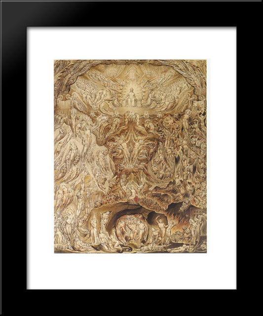 Last Judgement 20x24 Black Modern Wood Framed Art Print Poster by Blake, William