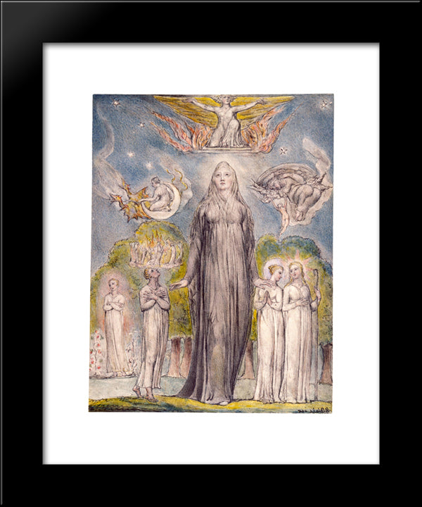 Melancholy 20x24 Black Modern Wood Framed Art Print Poster by Blake, William