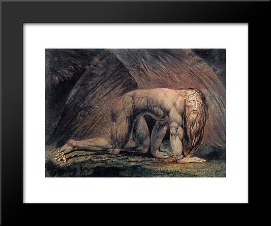 Nebuchadnezzar 20x24 Black Modern Wood Framed Art Print Poster by Blake, William