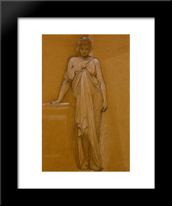 Study Of A Classical Maiden 20x24 Black Modern Wood Framed Art Print Poster by Blake, William