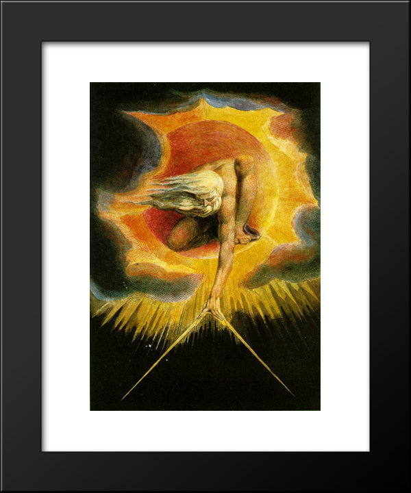 The Ancient Of Days 20x24 Black Modern Wood Framed Art Print Poster by Blake, William