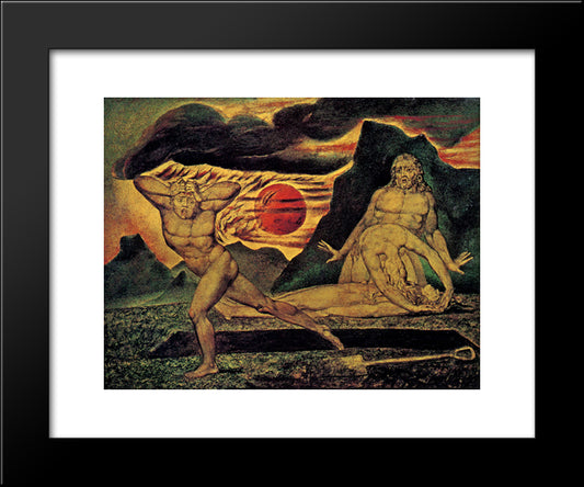 The Body Of Abel Found By Adam & Eve 20x24 Black Modern Wood Framed Art Print Poster by Blake, William