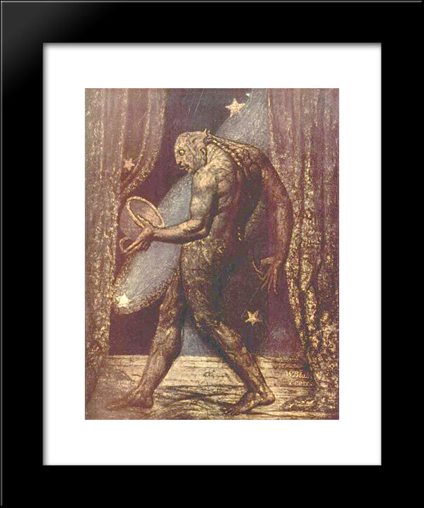 The Ghost Of A Flea 20x24 Black Modern Wood Framed Art Print Poster by Blake, William