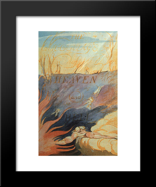 The Marriage Of Heaven & Hell 20x24 Black Modern Wood Framed Art Print Poster by Blake, William