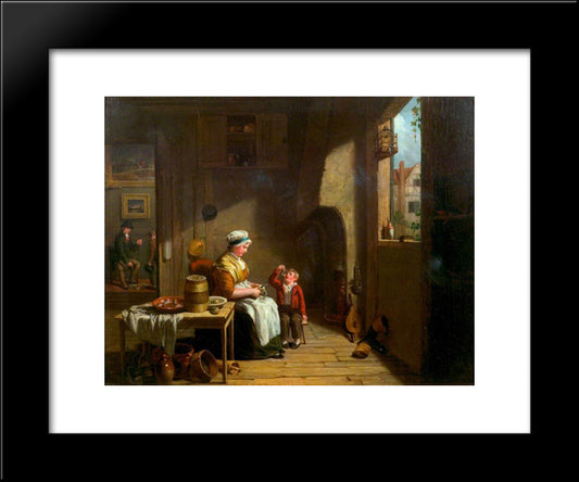 A Country Kitchen 20x24 Black Modern Wood Framed Art Print Poster by Collins, William