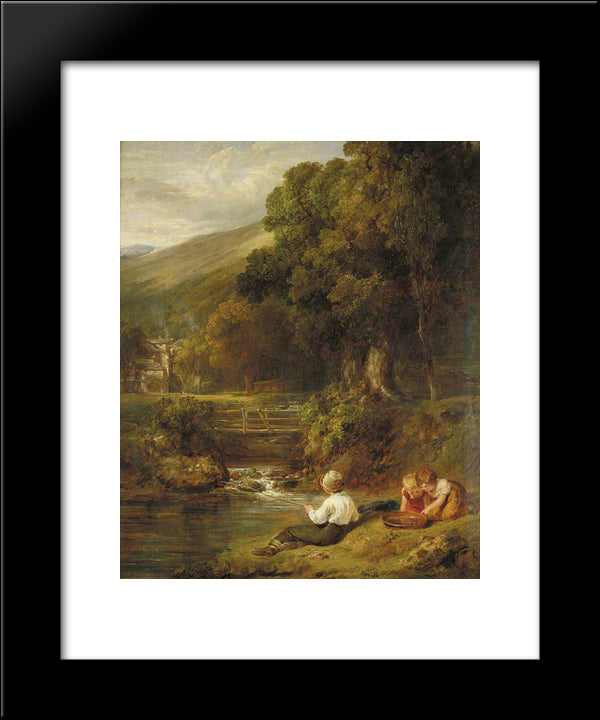 Borrowdale, Cumbria 20x24 Black Modern Wood Framed Art Print Poster by Collins, William