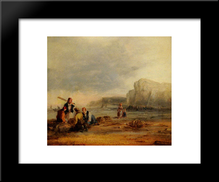 Cromer Sands, Norfolk 20x24 Black Modern Wood Framed Art Print Poster by Collins, William