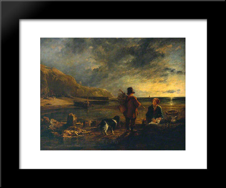 Early Morning - Cromer 20x24 Black Modern Wood Framed Art Print Poster by Collins, William