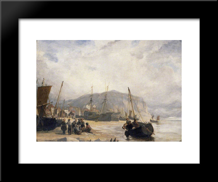 Hastings, East Sussex 20x24 Black Modern Wood Framed Art Print Poster by Collins, William